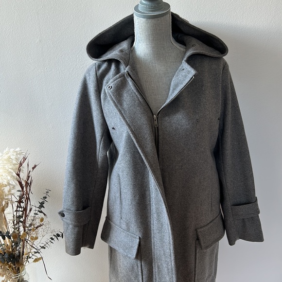 A.L.C. Wool Coat with Hood - Picture 3 of 9